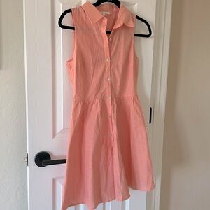 Peach/Pink Oxford Shirt Dress- size small